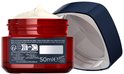 Rood potje L'Oréal Paris Revitalift Laser X3, met open donkerblauwe dop en witte crème.