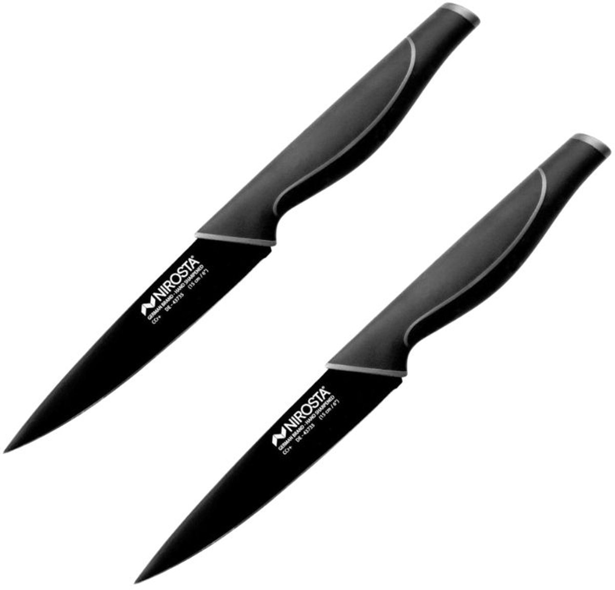 Set van 2 universele messen Nirosta Black Edition