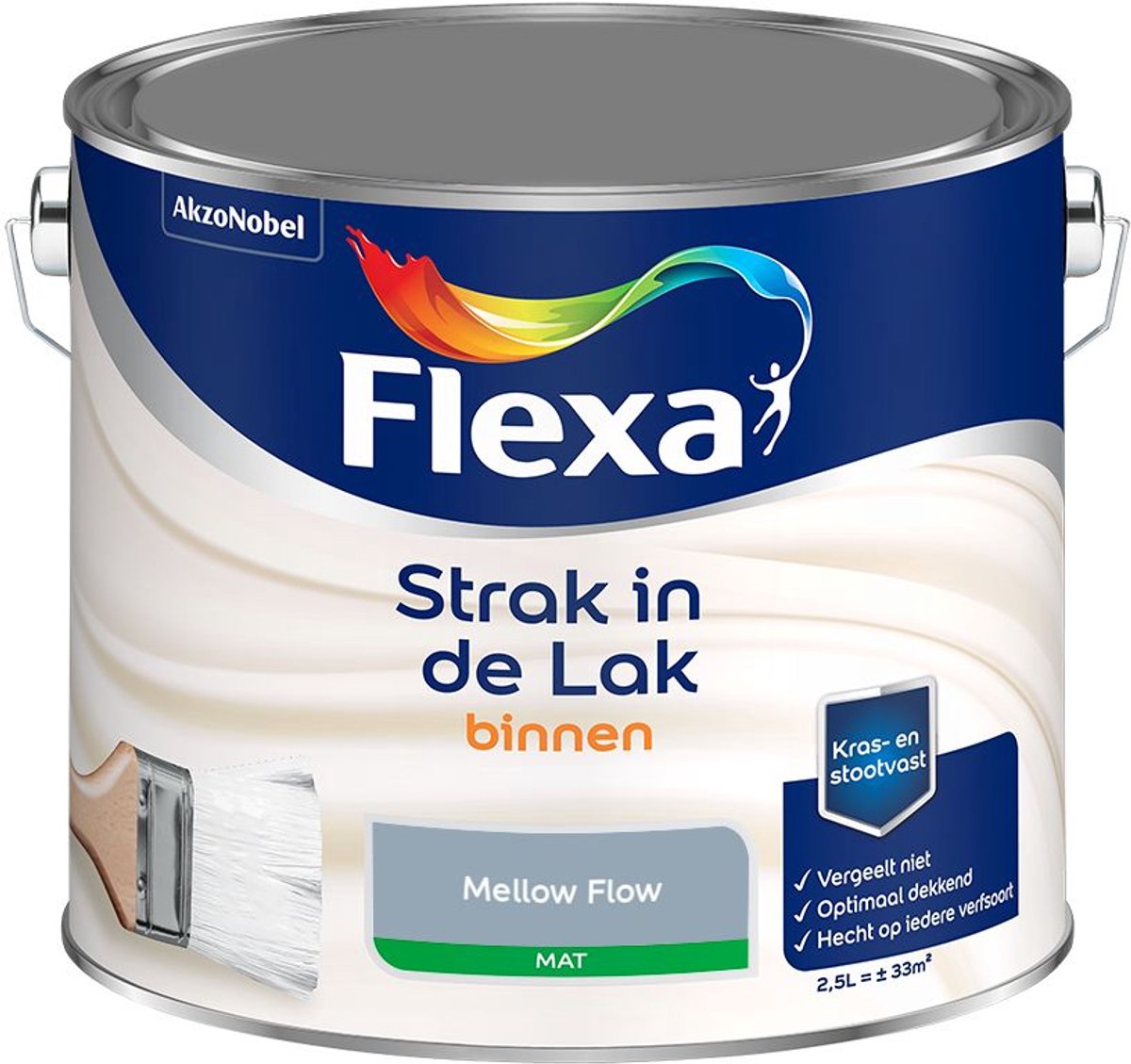 Flexa - Strak in de Lak Binnenlak Mat - Mellow Flow - Kleur van het jaar 2026 - Mengverf - 2.5 L