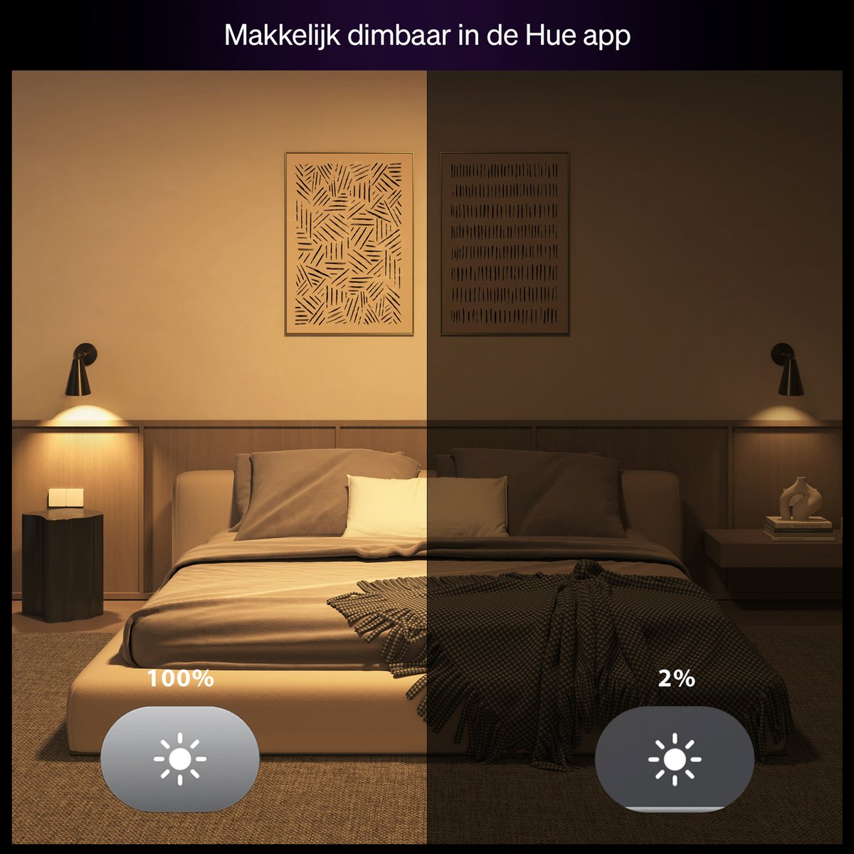 Philips Hue Essential starterkit - wit en gekleurd licht - 1 Bridge - 3 GU10-spots en dimmer switch – foto 7