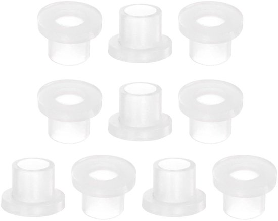 QUARKZMAN 10 Stuks Nylon Flenshulzen – Boring 6mm, Buiten 8mm, Lengte 8,1mm, Zelf-smerend, Ideaal Voor Assen!