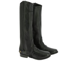 Equitheme Leer Halve Chaps Zwart XL