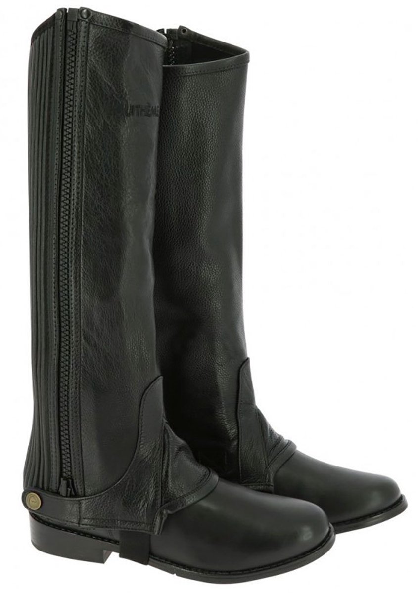 Equitheme Leer Halve Chaps Zwart XL