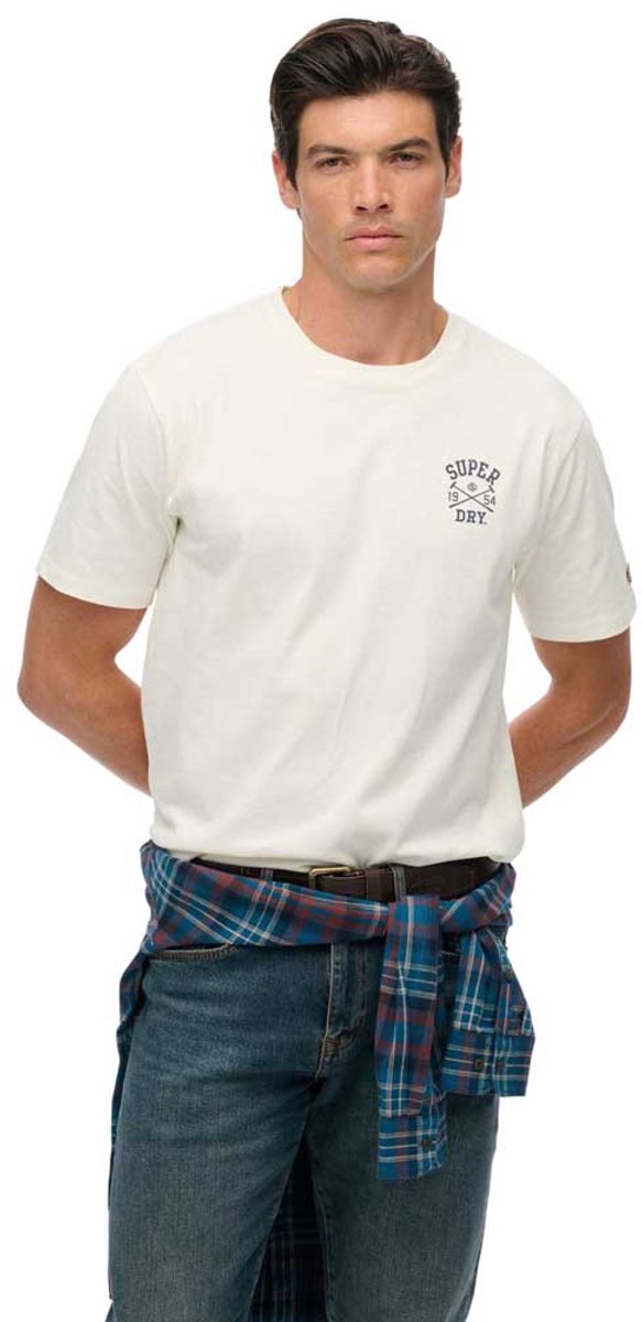 Superdry Athletic Club T-shirt Heren T-shirts Creme