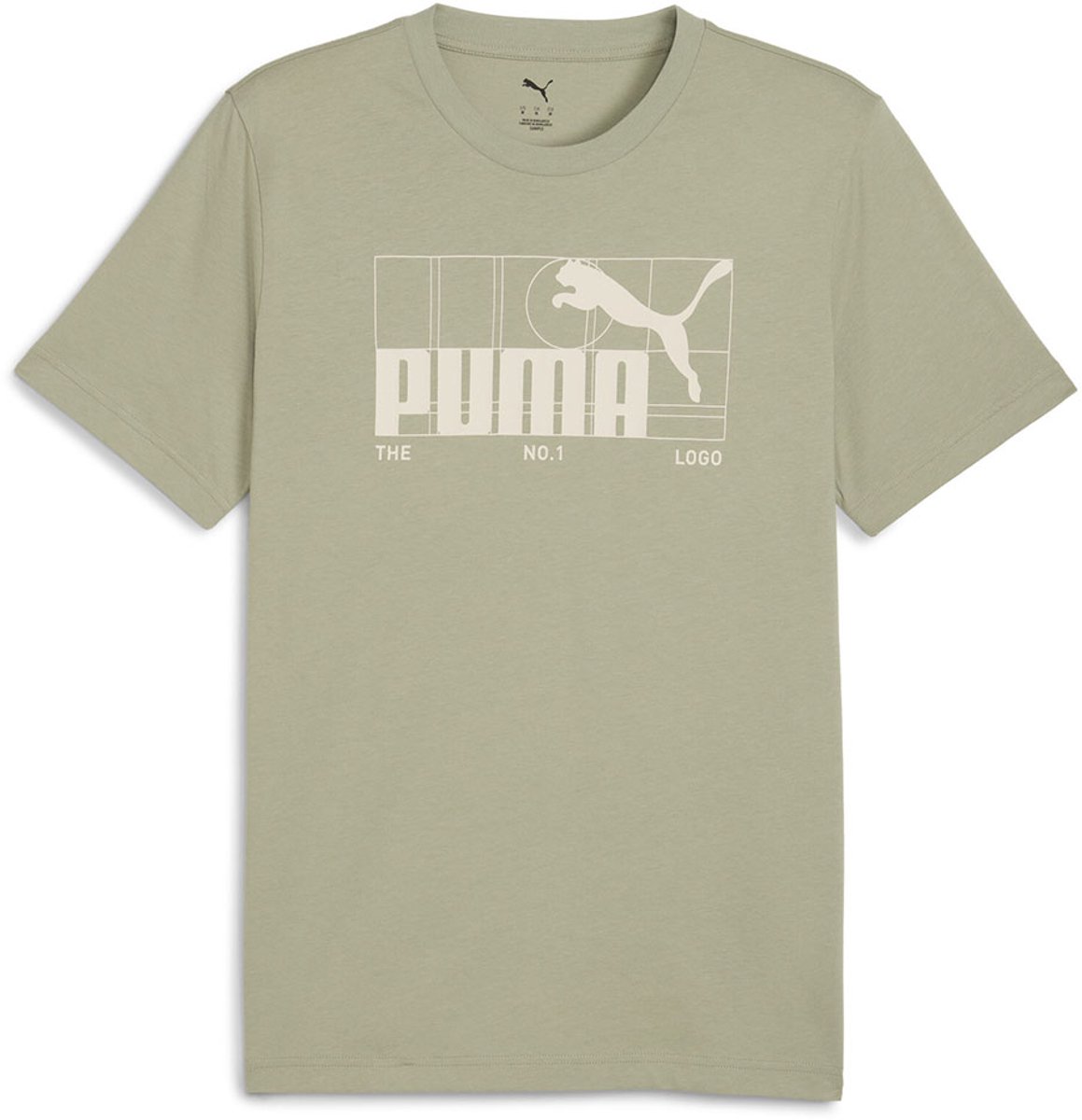 Puma Graphic No 1 Logo T-shirt Met Korte Mouwen S Man Lux Army