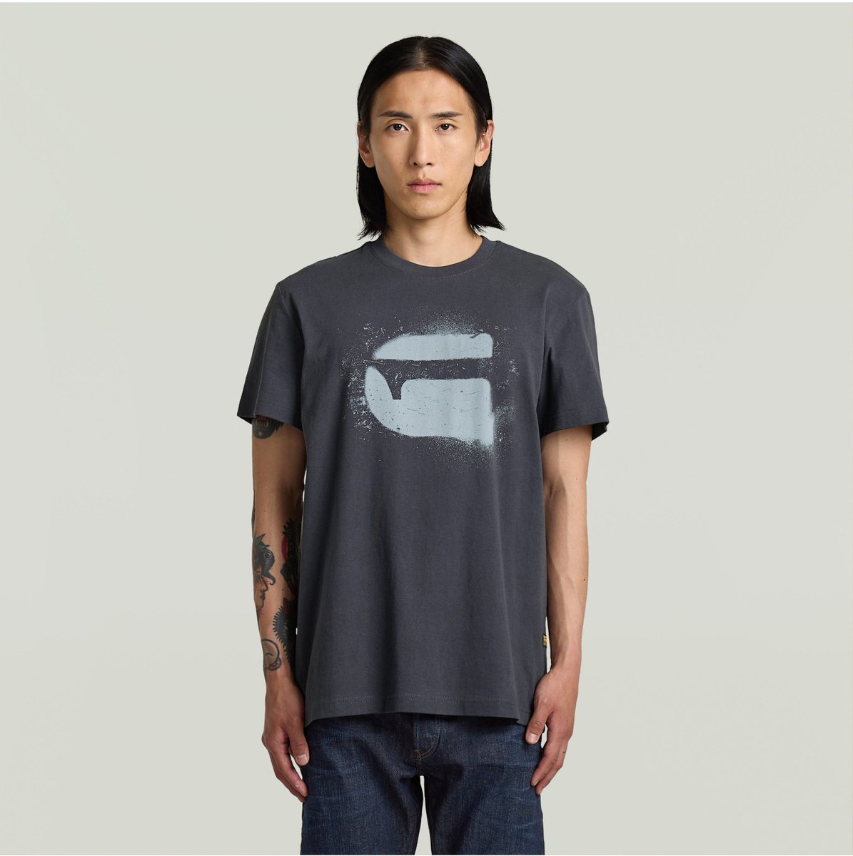 G-Star Spray g logo r t Heren T-shirts India Ink