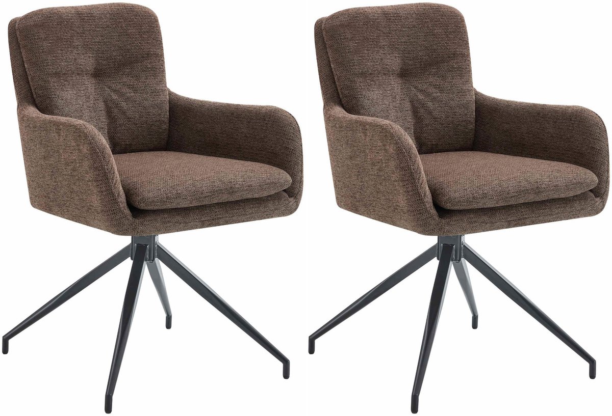 CLP Pickett - Set van 2 Eetkamerstoelen - met armleuning - klassiek - draaibaar - met rugl