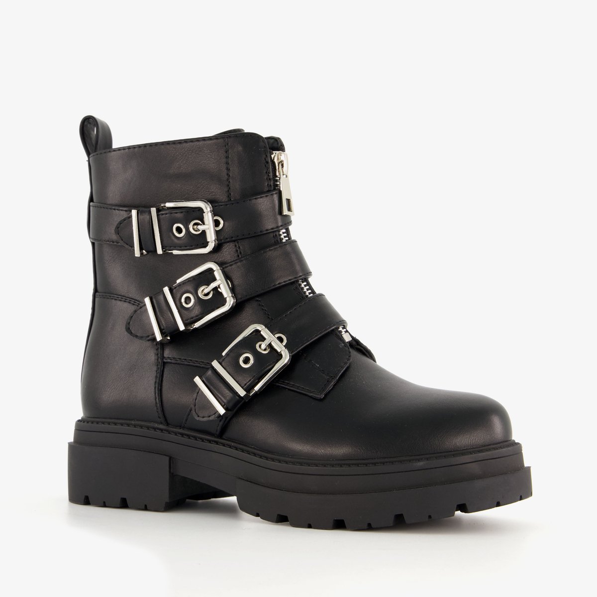 Blue Box dames biker boots zwart - Maat 37