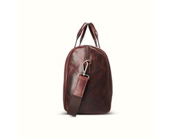 Highlands Leather Monach Compacte Travel Bag – Premium Leren Reistas – Handgemaakt & Duurzaam – Ruim, Elegant & Functioneel – 43x30x20 cm – Donkerbruin