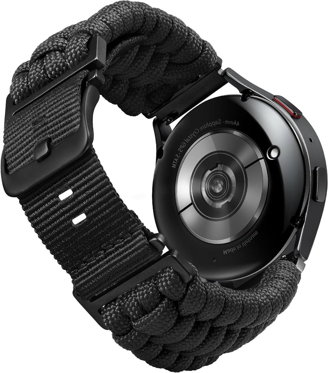 Allecto Plus - Nylon Paracord Gevlochten Horlogeband 18mm 20mm 22mm - Stoffen Sportpolsbandjes - Vervanging voor Smartwatches - Compatibel met Samsung Galaxy - Ideaal met Garmin - Geschikt met Huawei.