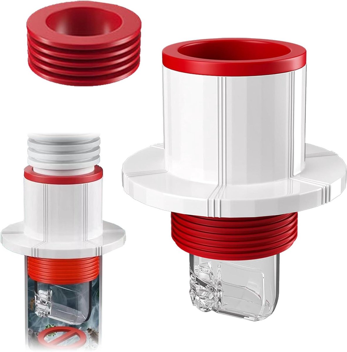 Allecto plus - Afvoerslangafdichting voor Wasmachines, 50mm en 75mm - Set van 2 - Geschikt voor Afvoerslang Wasmachine