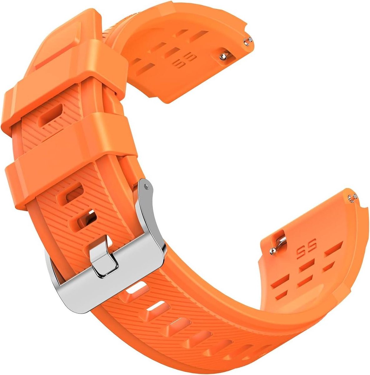 Allecto plus - Siliconen horlogebandje 22 mm met snelsluiting voor heren - Oranje sporthorloge straps, compatibel met smartwatch