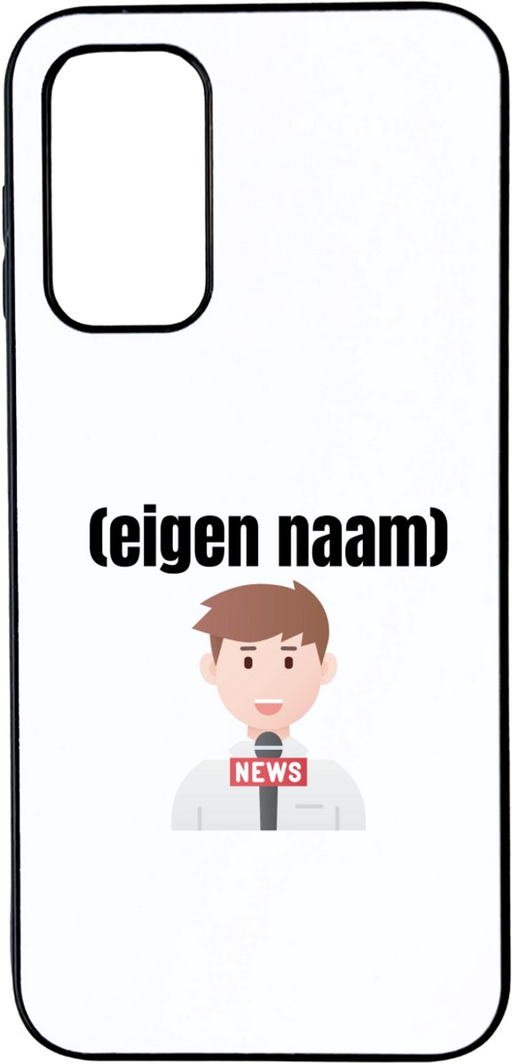Hacebo® - journalist met eigen naam telefoonhoesje - Journalist - mensen die werken als journalist - telefoonhoesjes - collega's - verjaardag - afscheidscadeau - geschenk - kado - hoesje geschikt voor Samsung Galaxy A14 (5G)