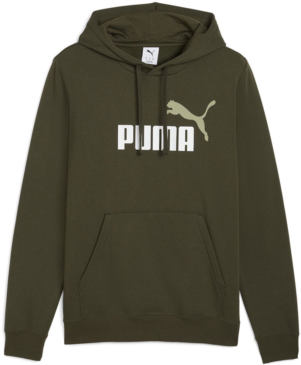 Puma Ess 2 Color No 1 Logo Hoodie XS Man Olijf