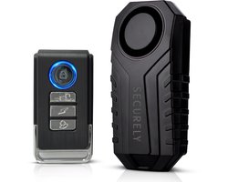 Securely FietsAlarm - met Afstandsbediening – 113 dB – Waterdicht Fietsalarm – Systeemalarm voor Fiets en Scooter – Anti-Diefstal Beveiliging voor Fiets, E-Bike, Fatbike, Motor(fiets), Step & Camper