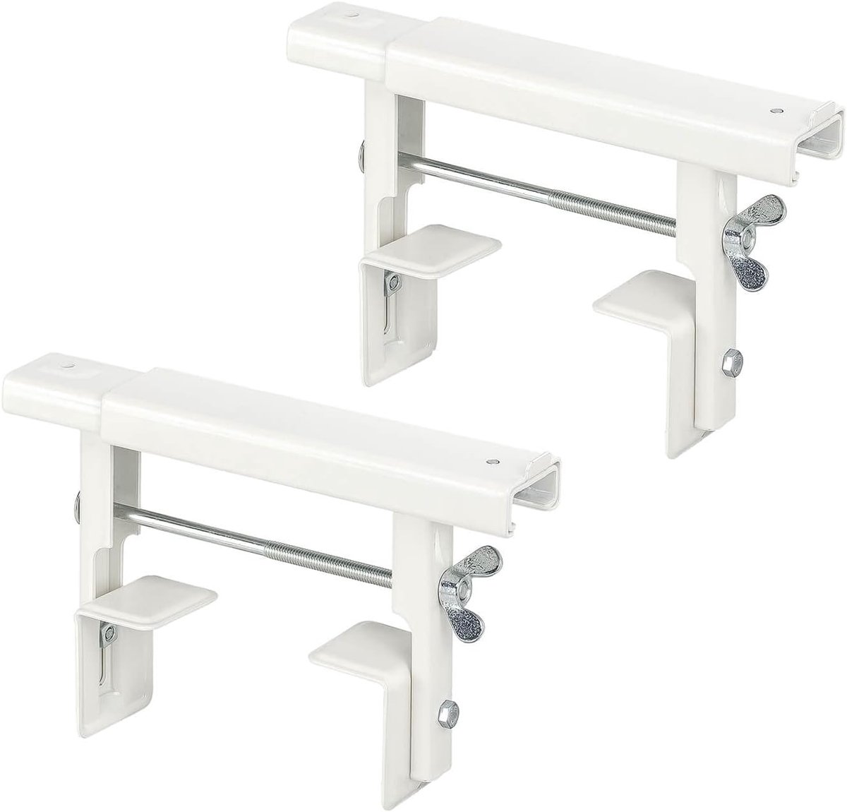 Siwitec universele radiatorbeugel 190 x 35 x 1,5 mm, set van 2, voorgemonteerd, wit, voor vlakke of geribbelde radiatoren