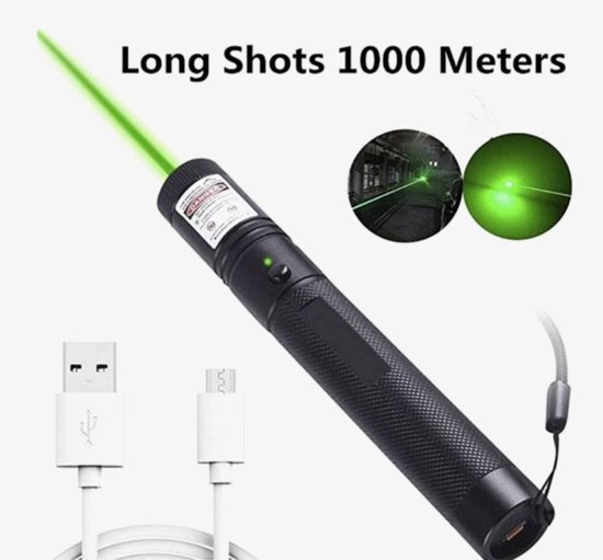 Laser Pointer - Laserpen Groen - Presentatie Laserpen - Instelbare Focus - Jacht - Professionele Laserpen - Kattenspeelgoed - 5mw - Laser - Laserlampjes -