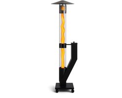 FireRocket Pro Pelletkachel – Terrasverwarmer op Houtpellets – 180 cm – Mobiel met Wielen – Milieuvriendelijk & Rookvrij – Buitenhaard Tuin & Terras