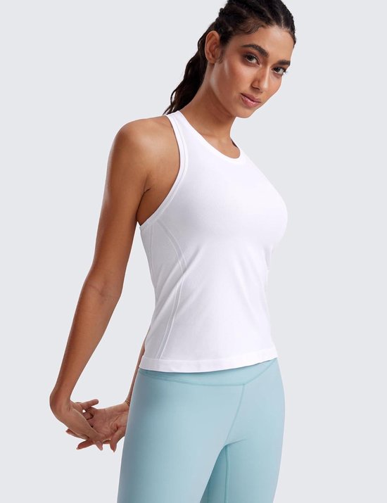 Allecto plus - Dames sporttanktops met racerback en hoge hals, ademend en naadloos, ideale hardloopshirts. van Allecto Plus — afbeelding 4