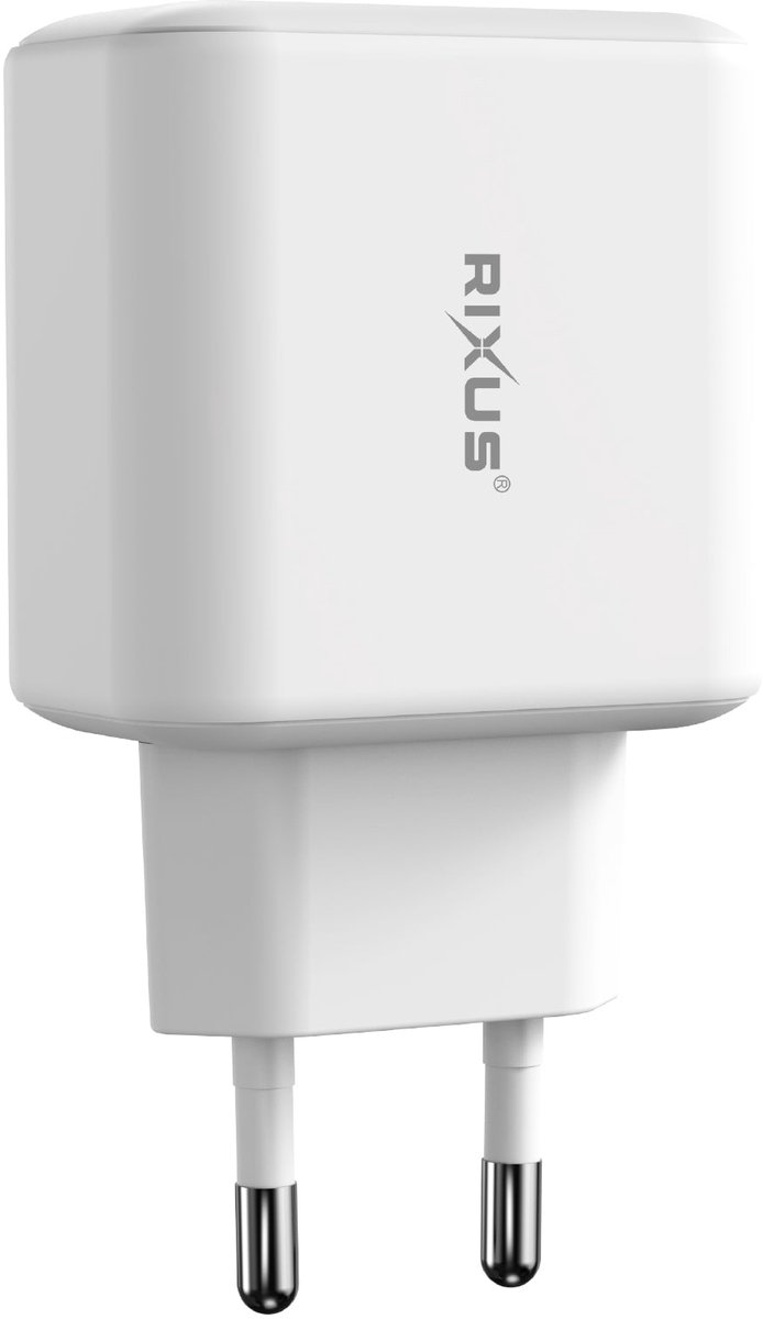 Rixus RXHC33D GaN Double USB-C Power Adapter 33W White