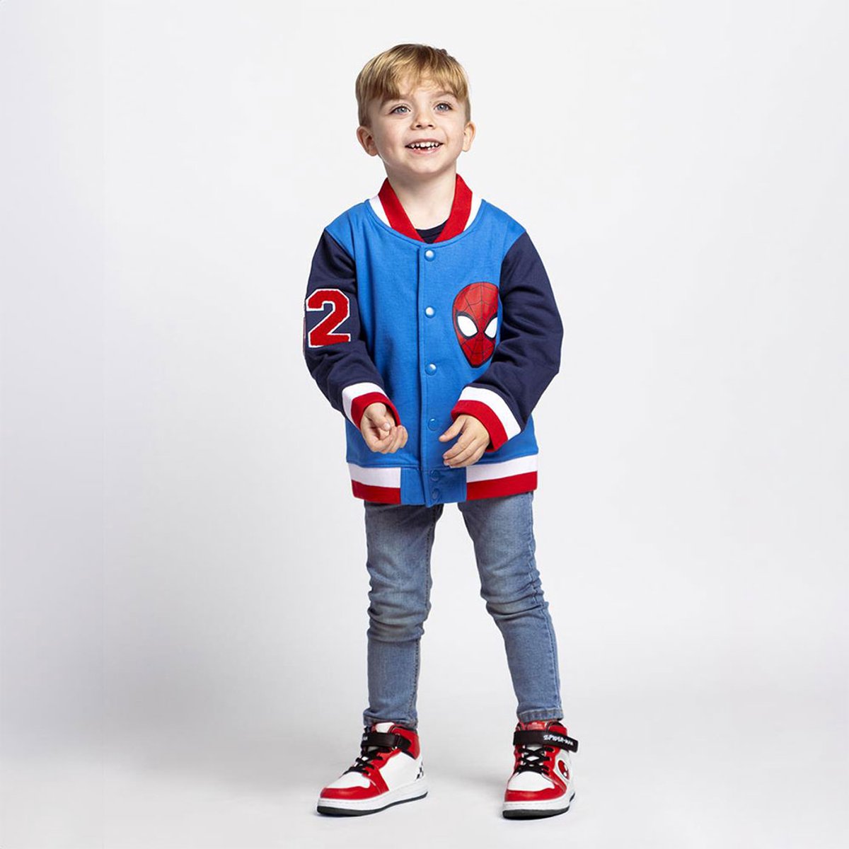 Cerda Group Cotton Brushed Baseball Spiderman Jas 6 Years Blauw