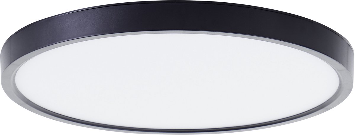 Brilliant Lotti - Plafondlamp - Ø 30 cm - LED 21W - 2500lm - 3000K - RGB - Dimbaar - Afstandsbediening - Timer - Nachtlicht - Tuya - Zwart