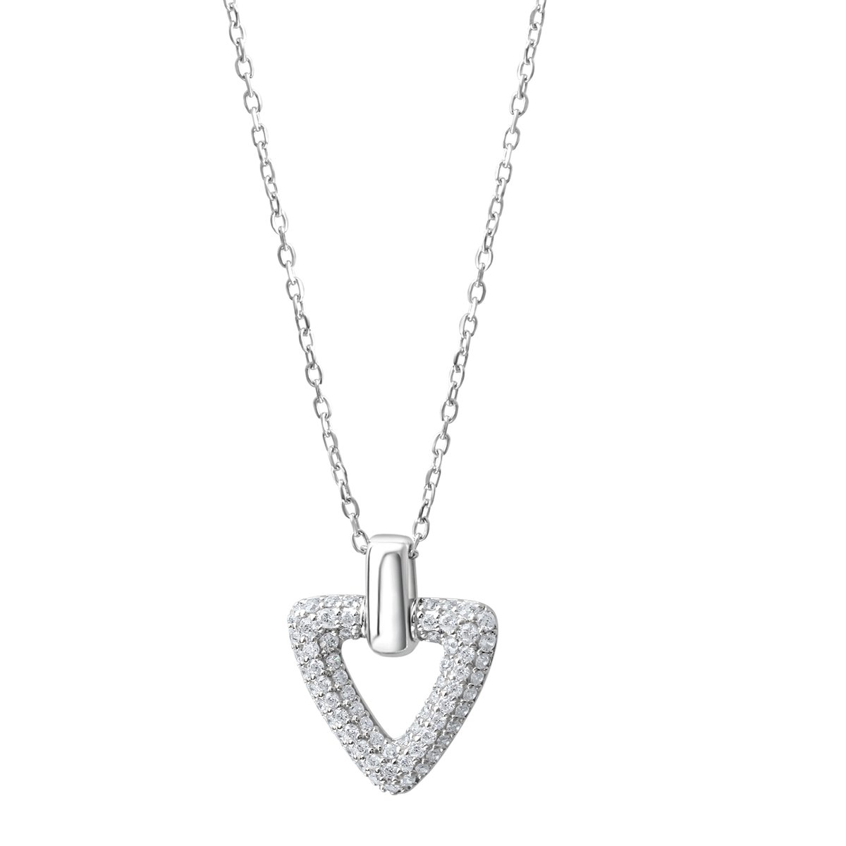Celesta Silber Anhänger mit Kette 925 Silber weiße Zirkonia