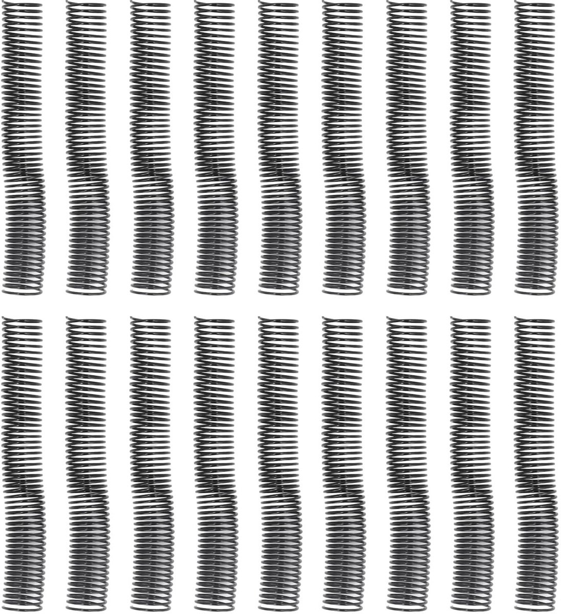 18 STUKS Spiraal Bindspoel, 38mm Diameter 48 Lus 4:1 Pitch 310 Vel Capaciteit Spiraal Bindrug Plastic Spiraalspoelen Zwarte Spiraal Bindspoelen voor A4 Papier