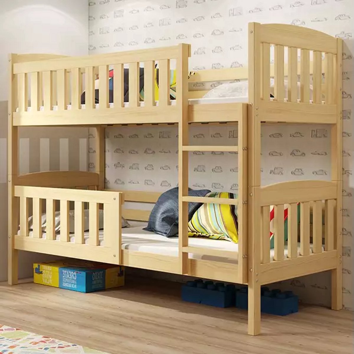 BMS - Bunk Bed - 90x200 cm - Pine Wood - TUV Certified