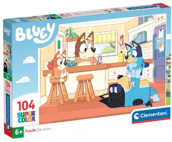 Clementoni - Puzzel - 104 Stukjes - Bluey - Puzzel Voor Kinderen ...