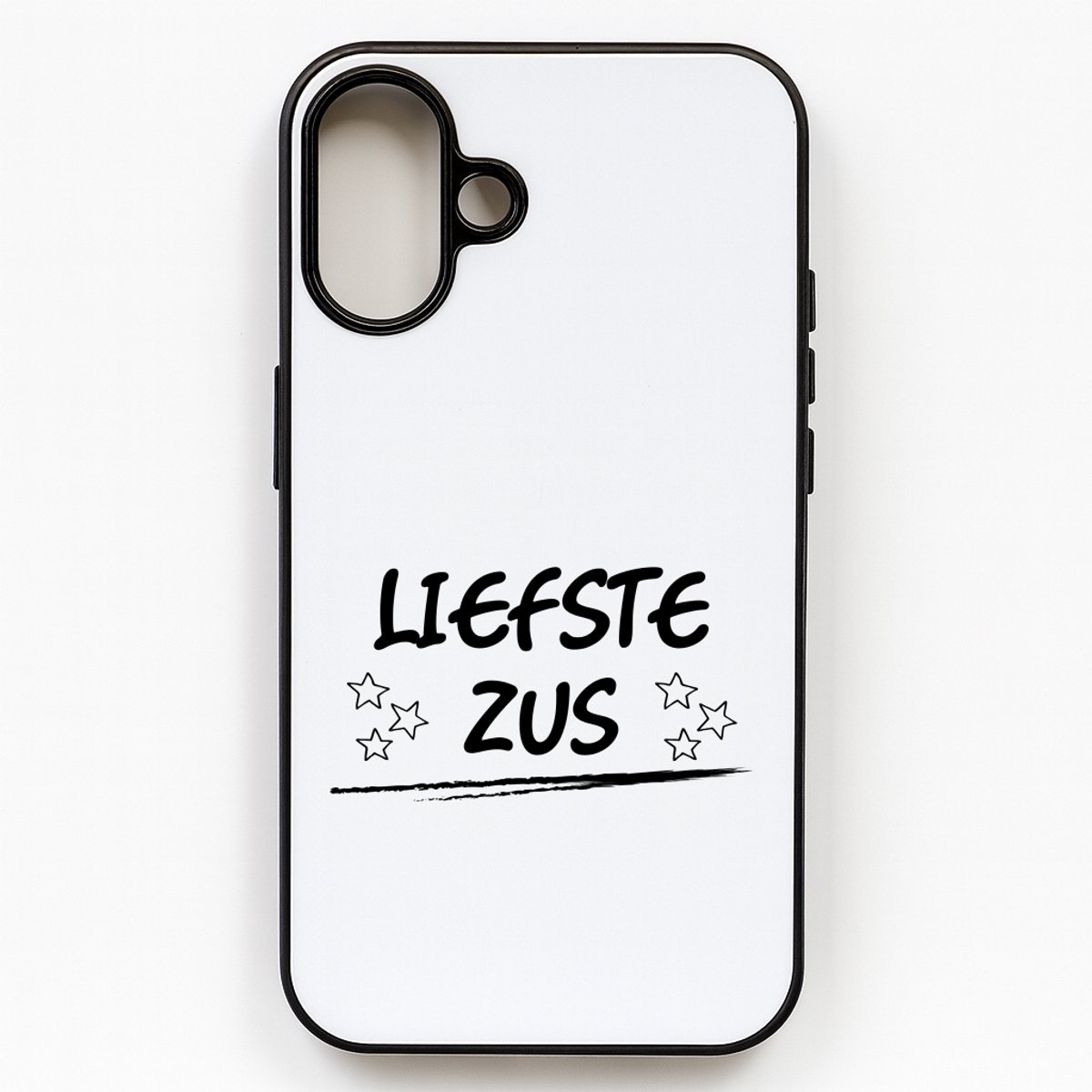 Hacebo® - Liefste zus telefoonhoesje - Zus - je zus - telefoonhoesjes - verjaardagscadeau - cadeau voor zus - gift - kado - hoesje geschikt voor iPhone 16