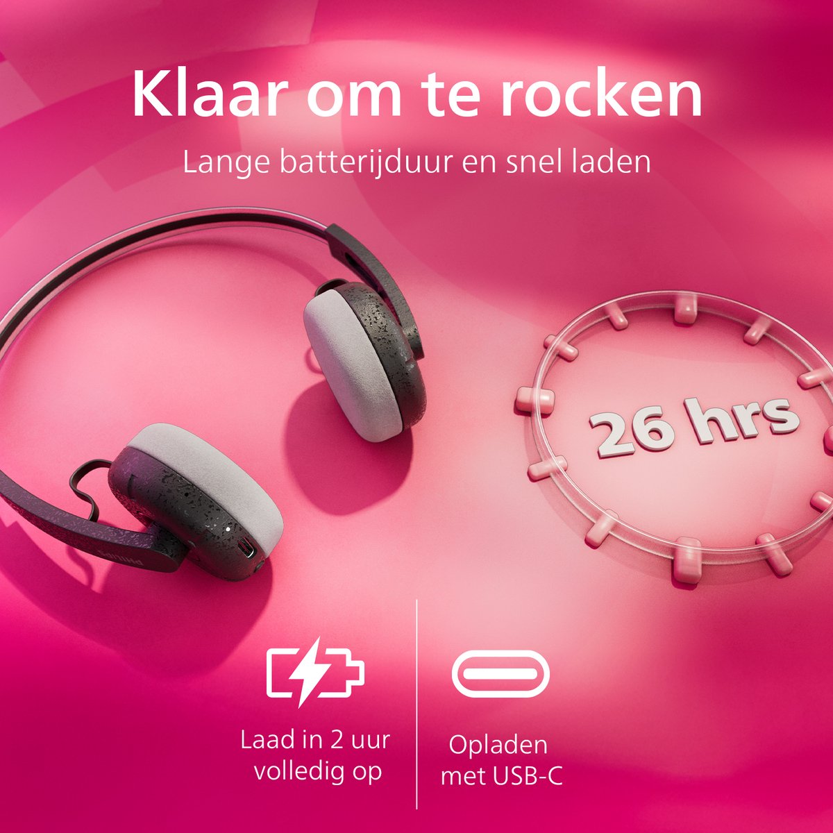 PHILIPS CENTURY RANGE The Ringo TAH2000 Draadloze on-ear koptelefoon - multipoint aansluiting - Retro Look - Light Weight - Zwart — afbeelding 5