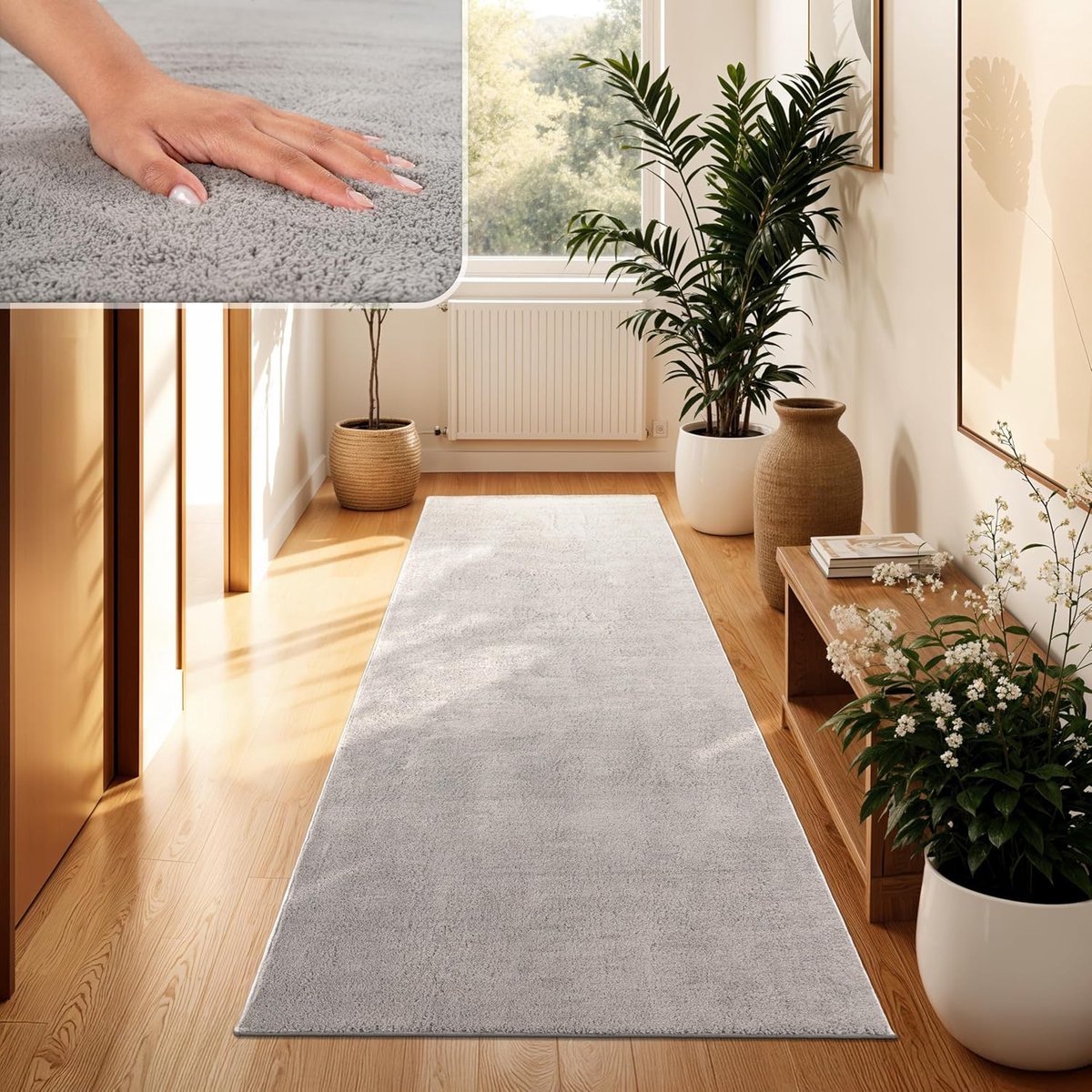 Moderne Zachte Wasbare Tapijt Voor Woonkamer - Antislip en Ondersteunt Vloerverwarming - 6