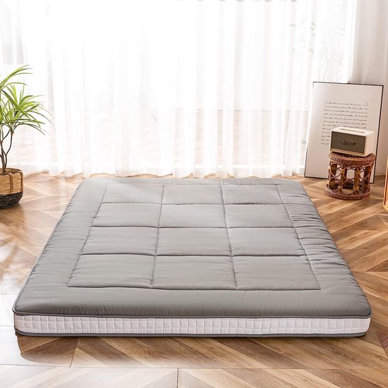 Dikke Gewatteerde Futonmatras voor Vloeren en Logeerbedden - Opvouwbaar en Ademend - 90 x 190 cm van Hanna Kay — afbeelding 3