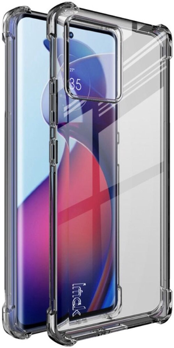 Imak Motorola Edge 30 Fusion Hoesje Schokbestendig Transparant Zwart