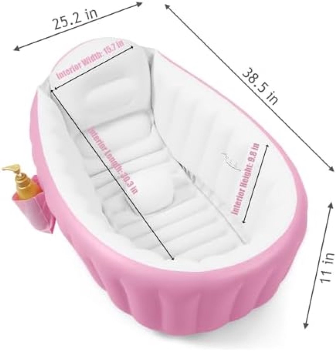 PromoHome Opblaasbare Babybad Roze thumbnail 2