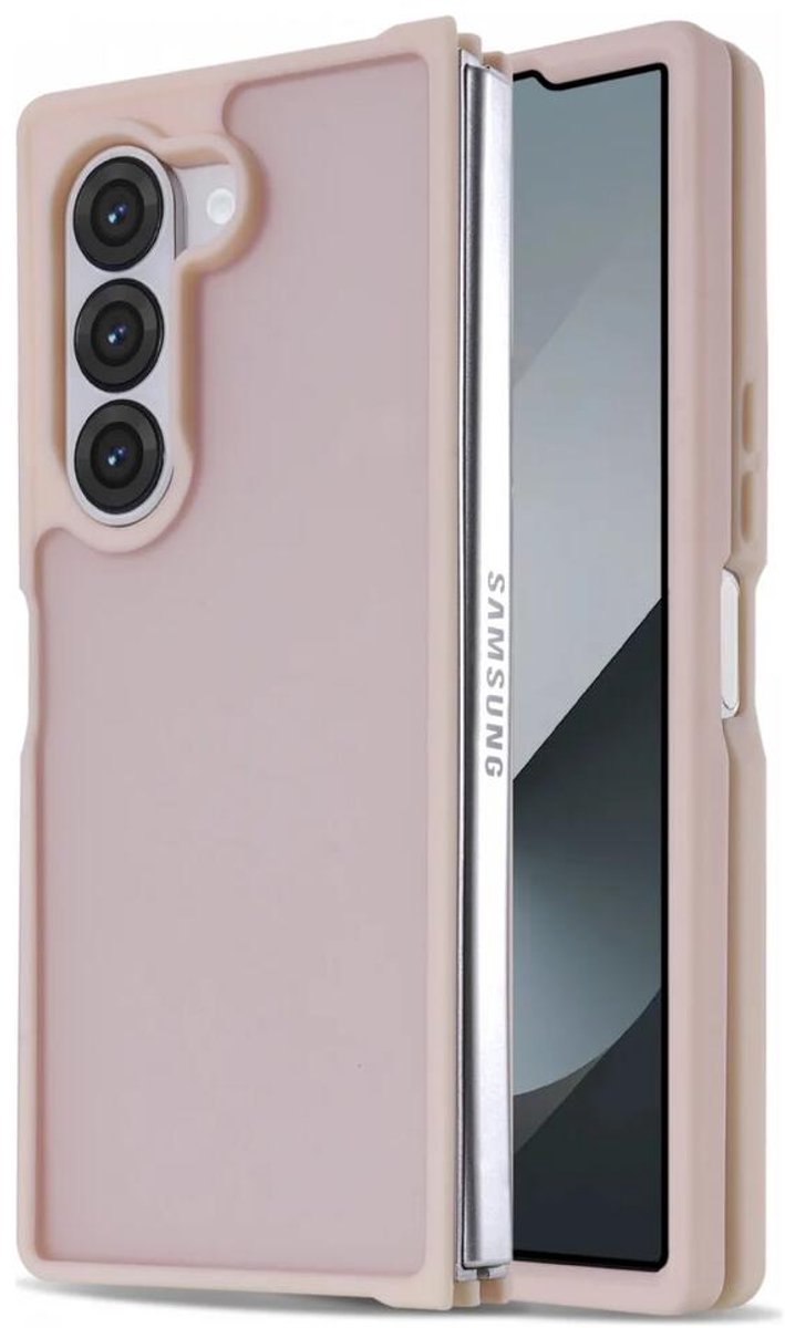 Hoesje Geschikt voor Samsung Galaxy Z Fold 6 - Matte Back Cover - Roze