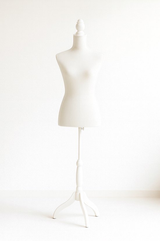 Lowander Dames Paspop - Etalagepop - Verstelbaar 134 tot 170 cm - Wit