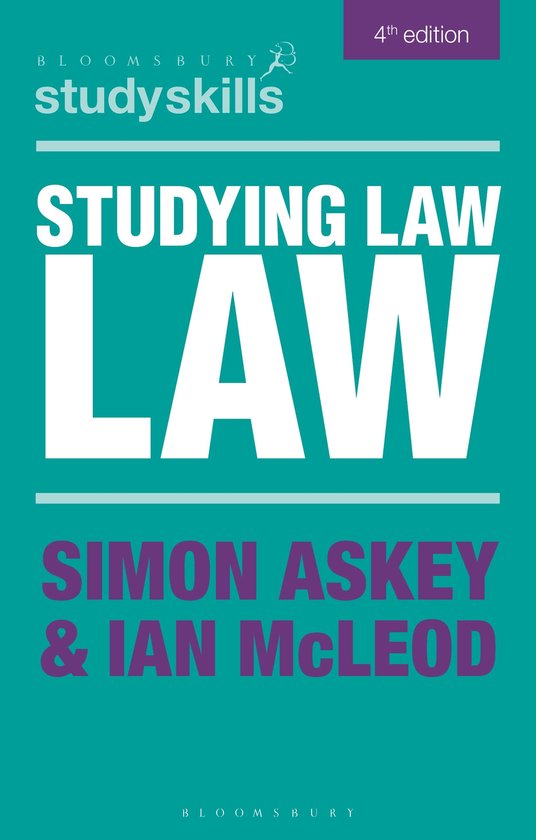 Bloomsbury Study Skills - Studying Law - cover
