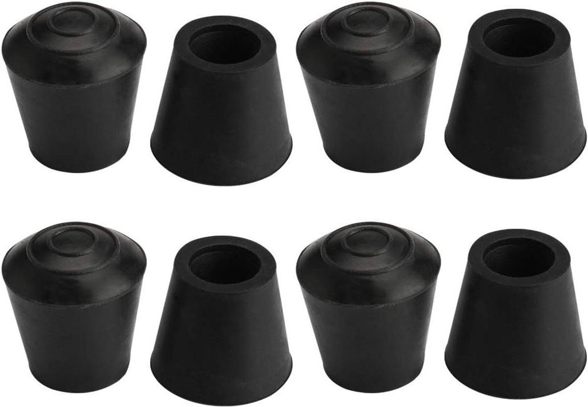 Rubberen Poten Kap Top Deksels - Set van 8 - 12mm - Voor Meubelstoelen - Bescherming Tegen Krassen - Duurzaam Materiaal
