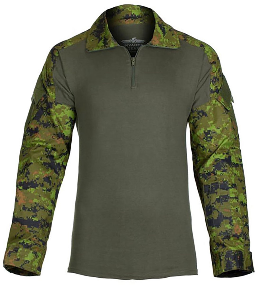 Invadergear Combat T-shirt Met Lange Mouwen Groen M