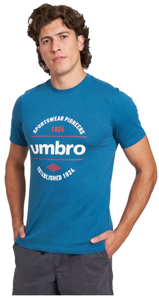 Umbro Circular Graphic T-shirt Met Korte Mouwen Blauw S Man
