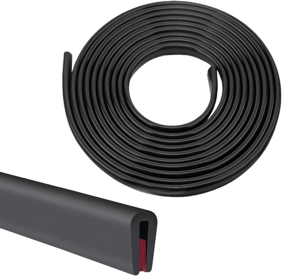 EUTRAS FP3010 Profiel Voor Randbescherming, Rubberen Afdichting Spleetmaat 2 0 Mm Zwart 10 M 752804306