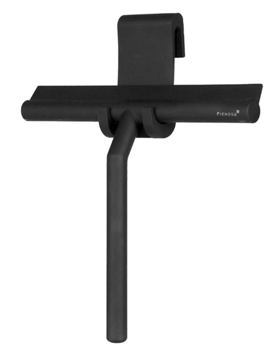 Essuie-glace de douche - Essuie-glace Zwart - avec support de suspension - Extracteur de douche - Essuie-glace de fenêtre Douche - Essuie-glace de fenêtre - Moderne et élégant - Fienosa