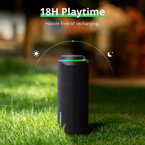 Tronsmart‑T8‑Draagbare‑Bluetooth‑Luidspreker‑40W‑360°‑Geluid‑IPX7‑Waterdicht‑18‑uur‑Speeltijd‑RGB‑Lichteffecten‑Voor‑Camping‑Feesten — afbeelding 3