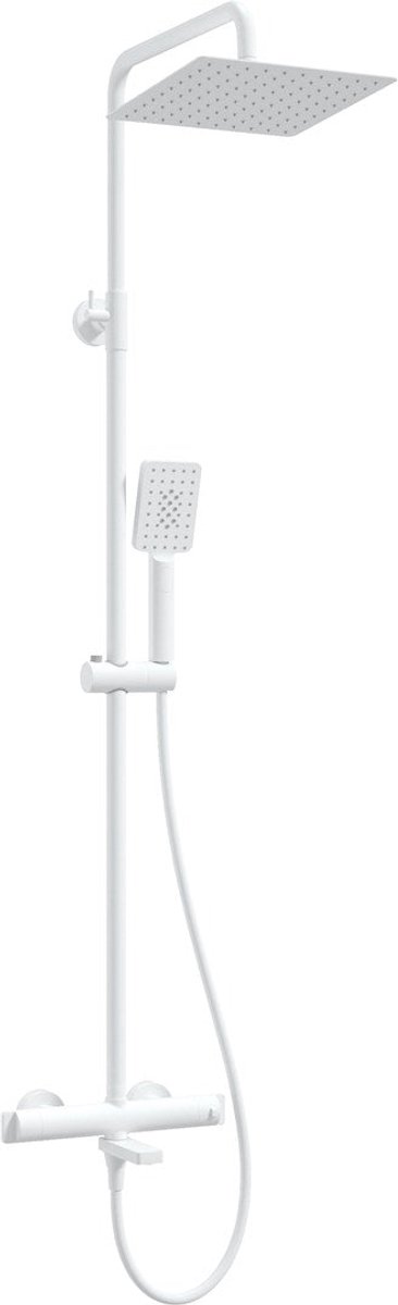 Shower set with thermostatic bath faucet