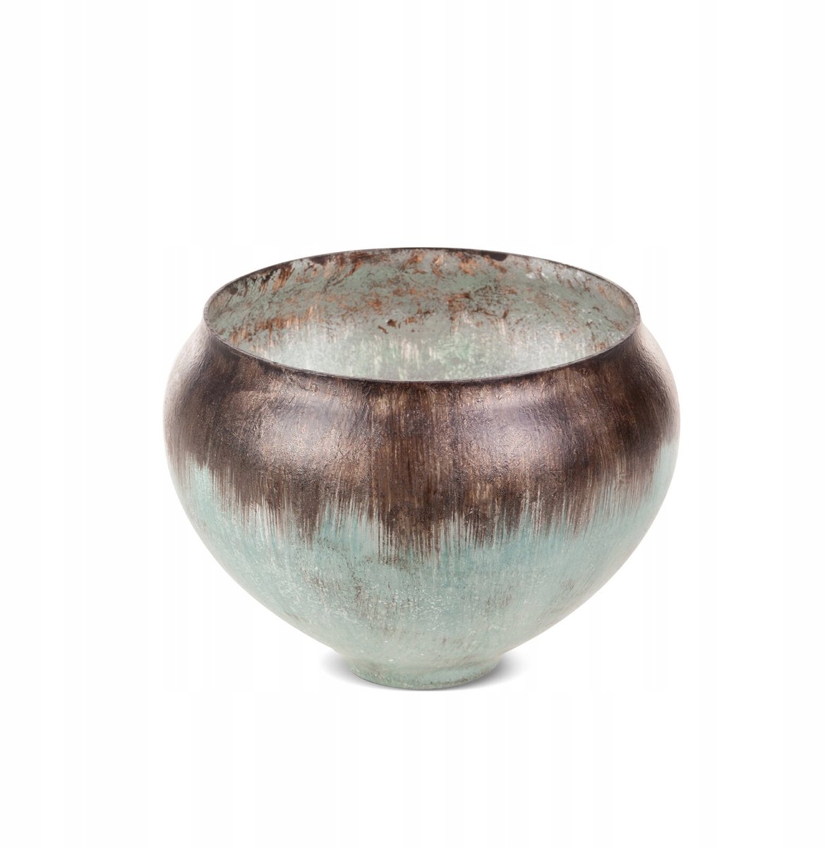 Turkquoise Glazen Decoratieve Kom 18x14 cm