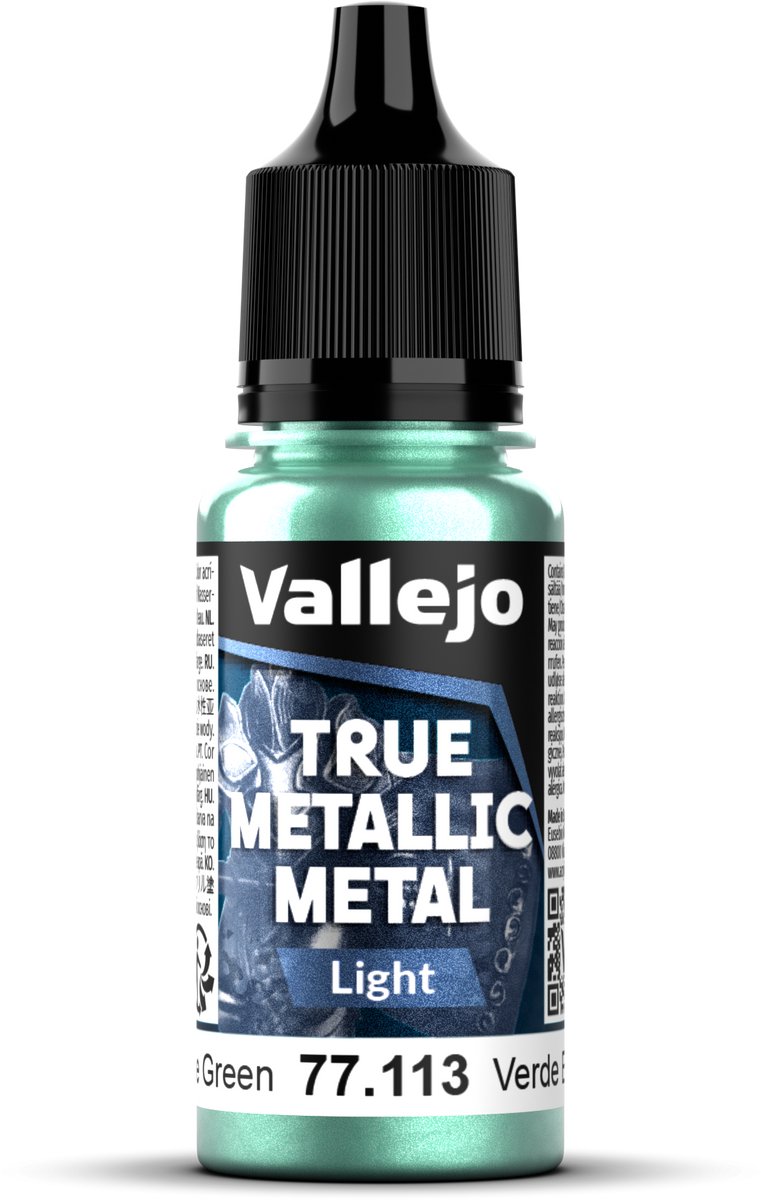 Vallejo Hobbyverf Acrylverf - 77113 True Metallic Metal - Light - Kever Groen - Acryl - Verf flesje - 1x 18 ml
