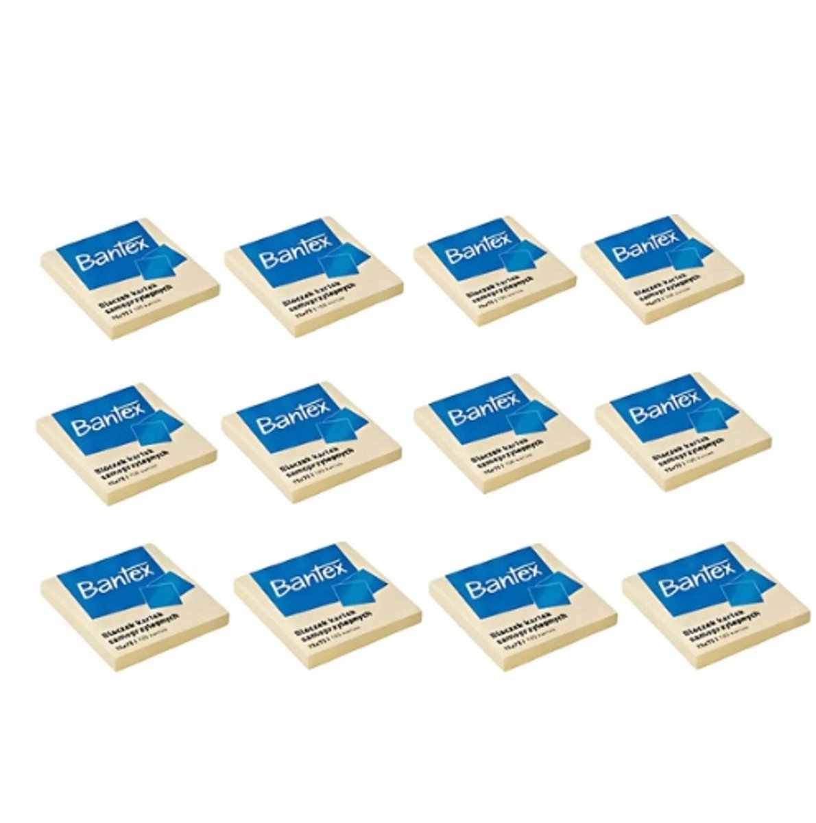 Gele Post-it Notitieblokjes 75x75mm - 12x100 Vel