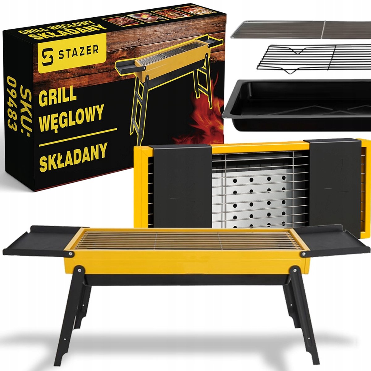 Draagbare Koolgrill - Opvouwbaar, Compact & Ideaal voor Camping & Tuin